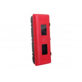 Extinguisher box 9kg red plastic belt